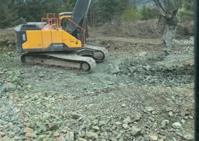 Toncar digger crushed rock