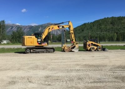 Toncar digger and small bulldozer