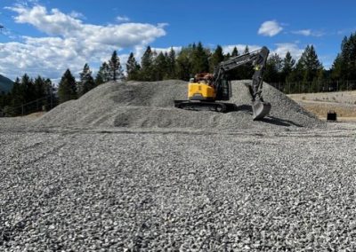 Toncar digger on pile of gravel