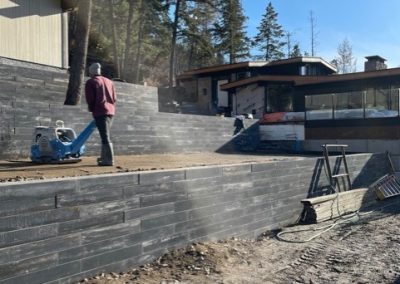 Toncar stone wall being built